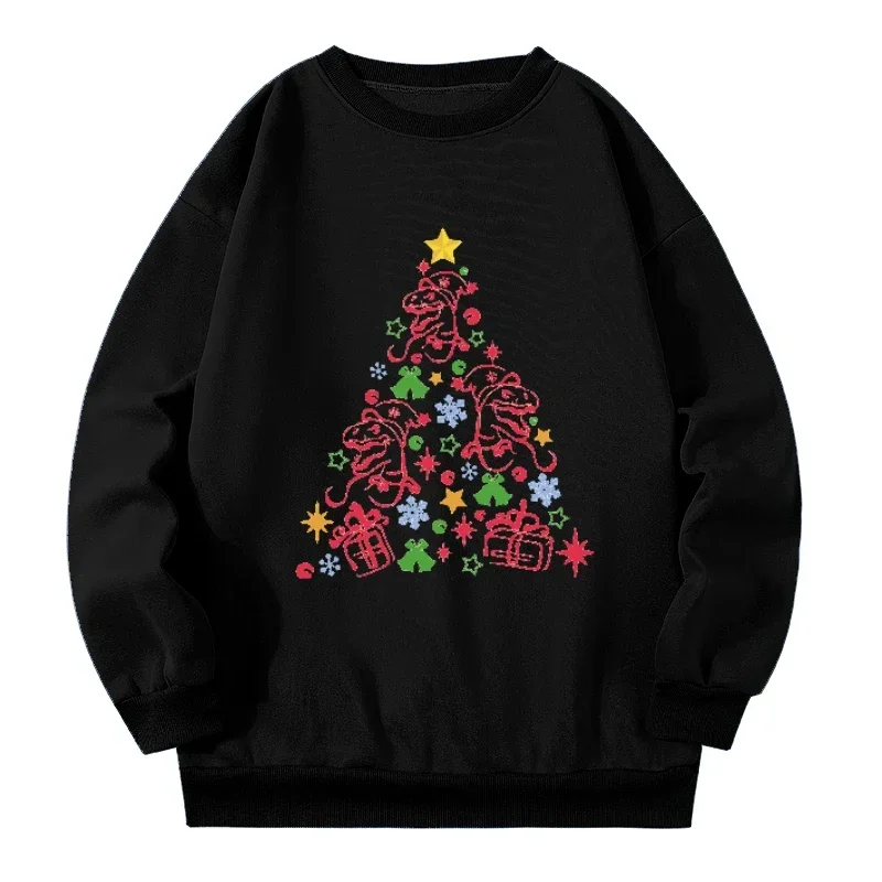 Star Christmas Tree Plus Size New Sweatshirt Women Clothing Autumn Winter Lady Sweatshirts Y2k Streetwear Big Size Tops