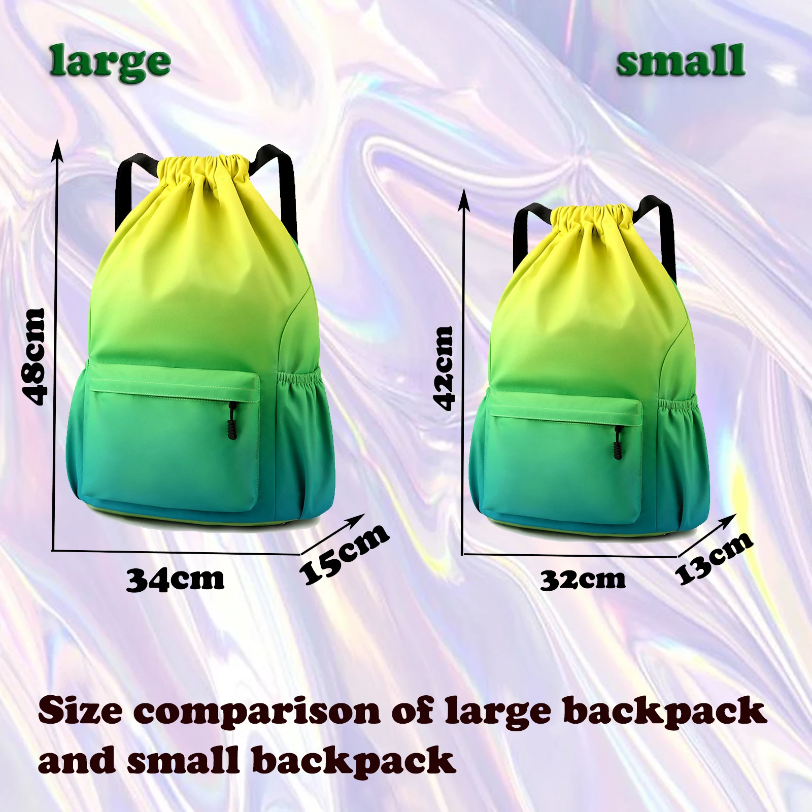 Drawstring Bag Backpack Large Capacity Men\'s and Women\'s Sports Drawstring Bag Portable Leisure Bag Fitness Outing