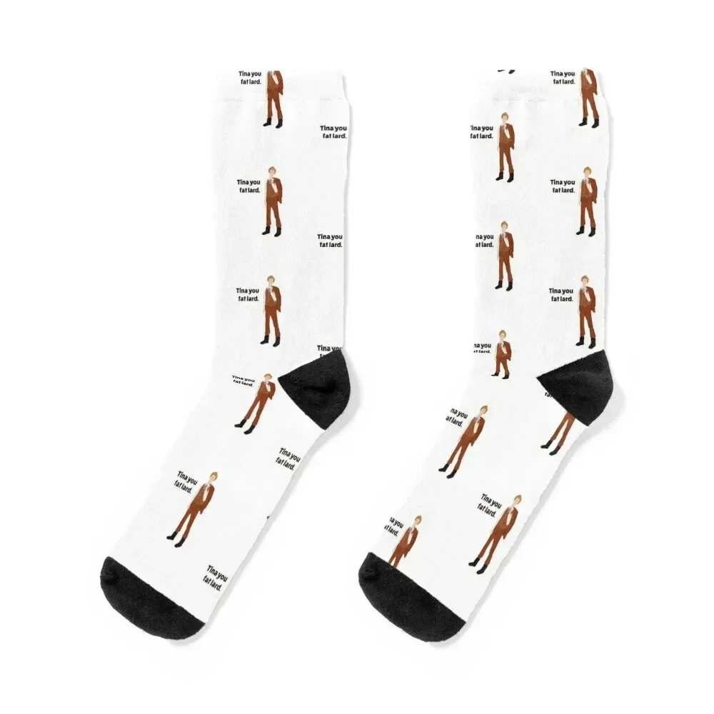 Napoleón Dynamite Tina, calcetines con cita de manteca gorda, moda japonesa esencial, calcetines de fútbol para hombres, calcetines de lujo para mujeres