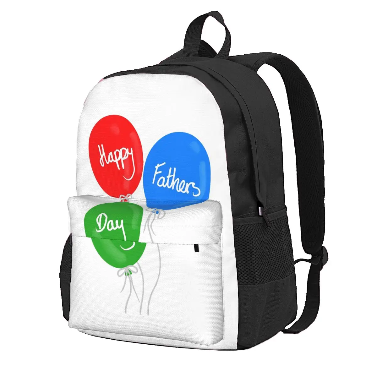 Happy Fathers Day - Balloons Student Backpack School Bag Hiking Travel Daypack for Men Women Fashion Bookbag Shoulder Bags