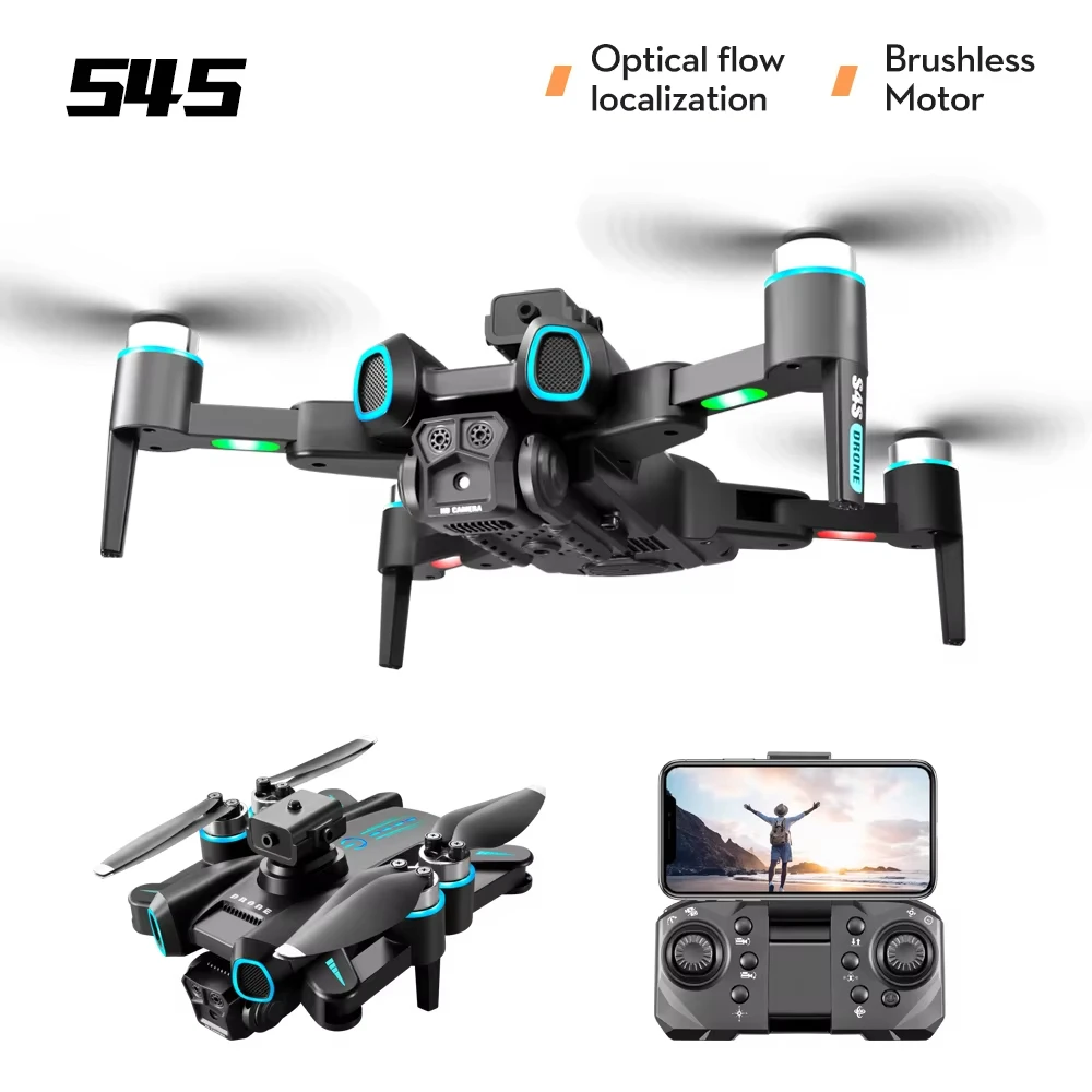 

LS-S4S Drone Dual Cameras 8K HD WIFI FPV RC Quadcopter Optical Flow Positioning Foldable Aerial Photography Helicopter Aircraft