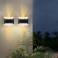 Solar Wall Lights Outdoor Waterproof Solar Outdoor Wall Lights 4 Pieces Long-Lasting LED Lamp For Garden Landscape Patio