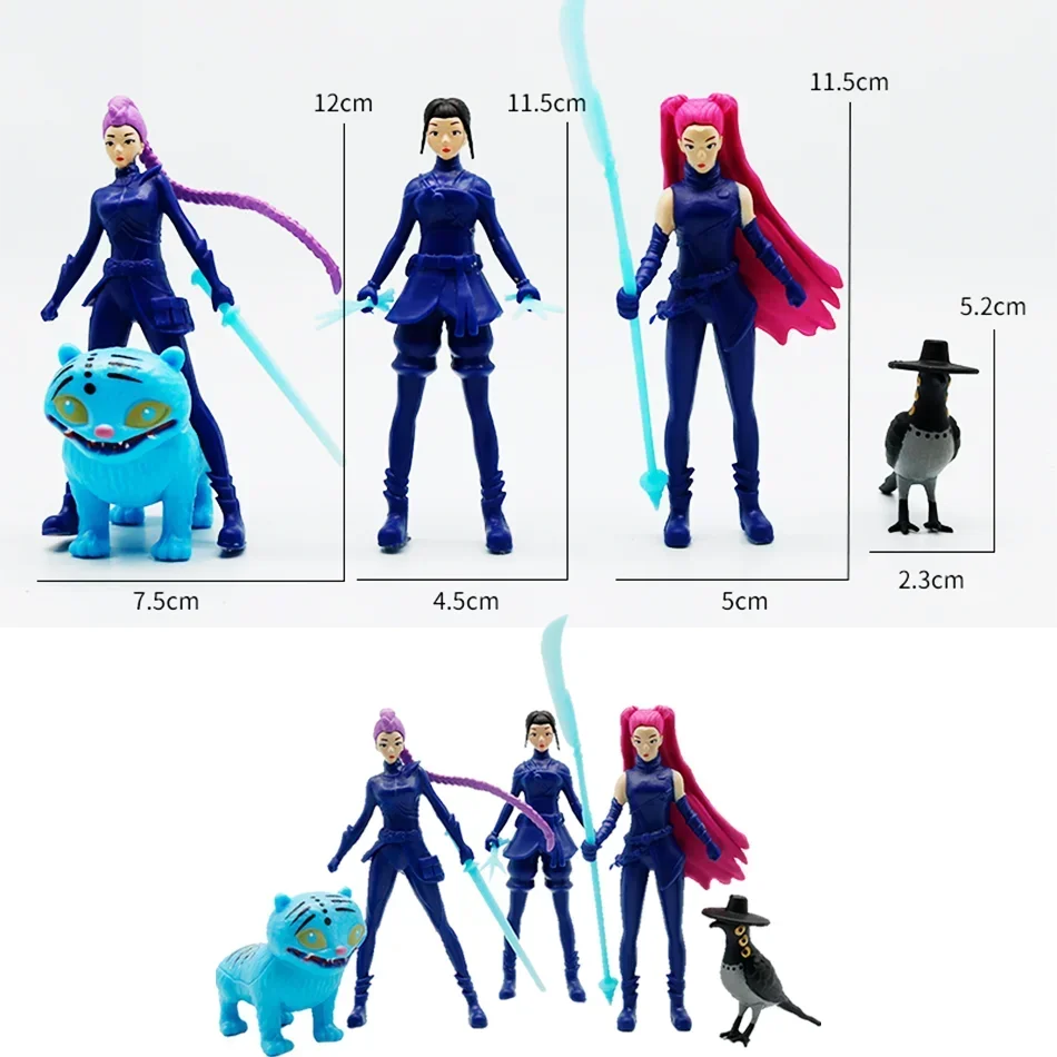 Anime Kpop chasseurs de démons Figure Rumi Mira Zoey tigre figurine jouet décoration de bureau modèle poupée Statues ornement enfants cadeaux ~