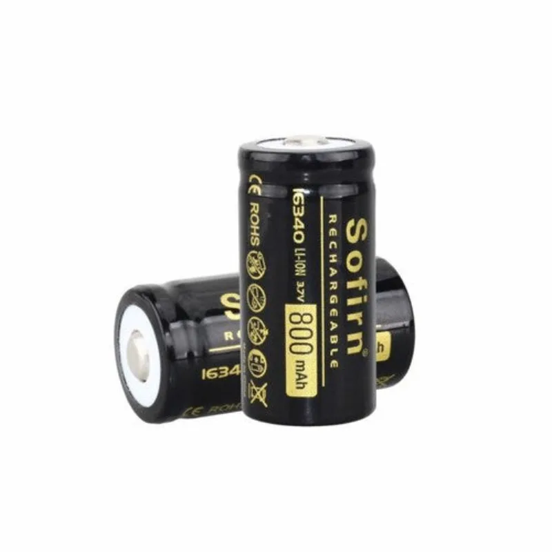 Sofirn 16340 Button Top Battery 800mAh Batteries for Flashlight