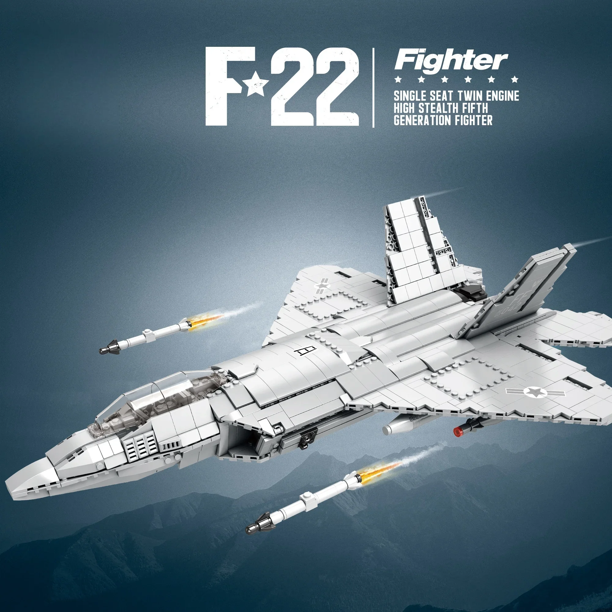 Geavanceerde straaljagerbouwset MOC Technische creatieve montagestenen Militair verzamelobject Kerstcadeau Volwassenen