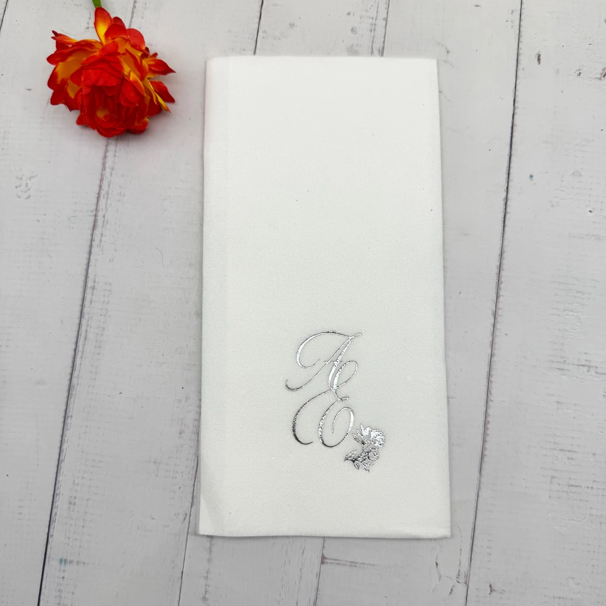 

Customize floral wreath wedding DINNER,napkins, serwetki Bedruckte Servietten Hochzeit, Personalize Birthday Baby Shower napkins