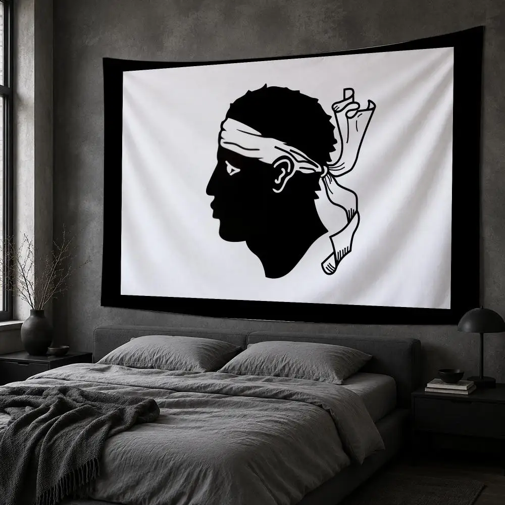 C-Corsica French Region Tapestry Bedroom Living Room Bar Party House Home Dorm Interior Wall Decor Background Banner