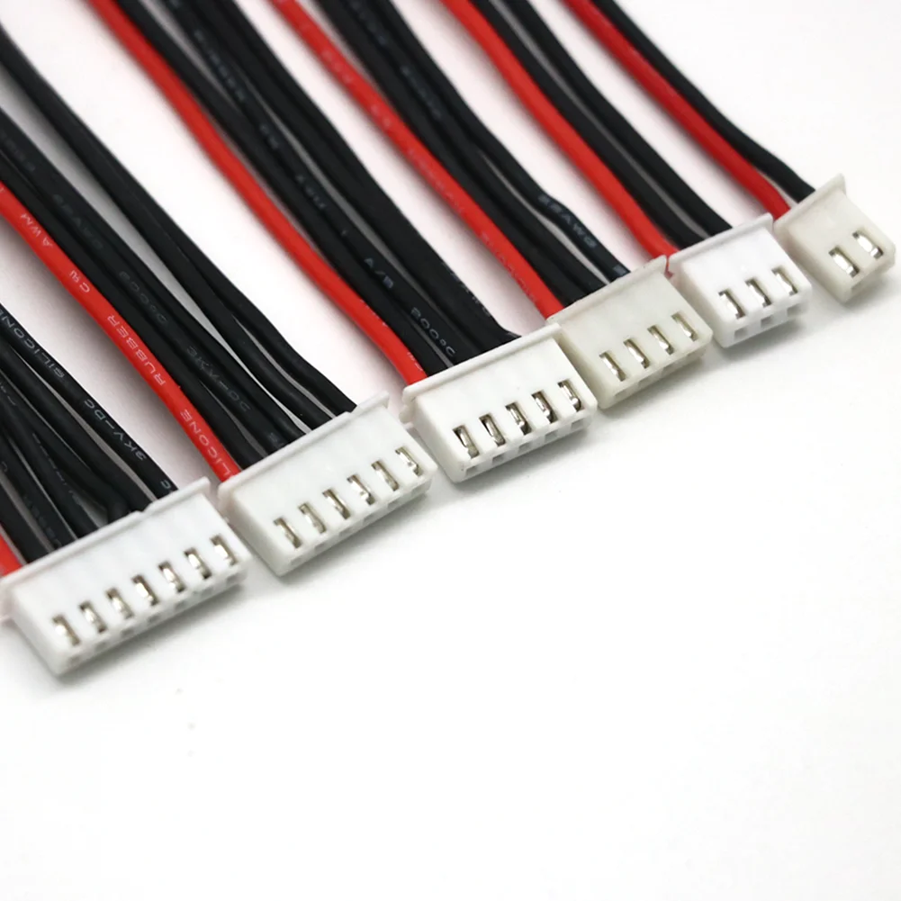 100 Cái/lốc 1-6S Lipo Pin Cân Bằng Cáp Sạc 10CM 2S 3S 4S 5 5S 6 6S 22AWG Cáp Silicon Mềm Mại Dây Cắm Cho IMAX B3 B6 Sạc