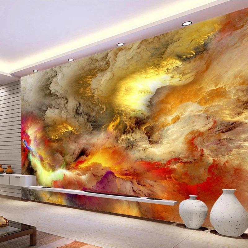 Custom Modern Abstract Art Wallpaper 3D Colorful Cloud Mural Gallery Cafe KTV Bar Living room TV background bedroom restaurant