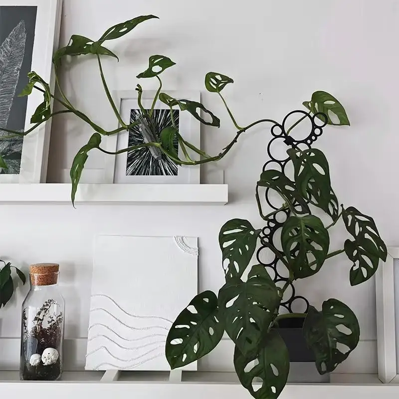 1Pcs Creative Metal Potted Plant Stand Wrought Iron Plant Trellis Support For Climbing Plants Garden Iron Art Decoration