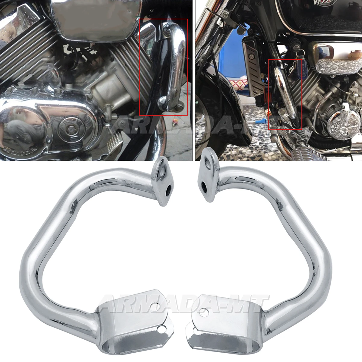 VF750 Engine Guard Crash Motorcycle Parts Bars Rail Motor Fence Bumper Front Side Protector For Honda Magna VF 750 1994-201