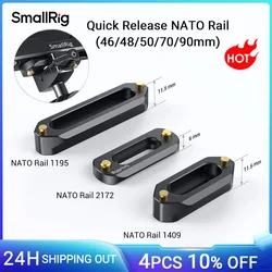 SmallRig Mini NATO Rail Camera Anti-Off Quick Release NATO Rail Thickness 6mm Length 48mm for NATO Handle Camera Cage (48mm)2172