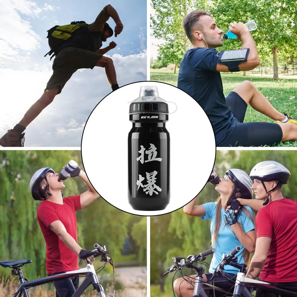 Wear-resistant Water Bottle 600ml Cycling Water Bottle with Dustproof Lid for Outdoor Sports Travel Capacity for Road