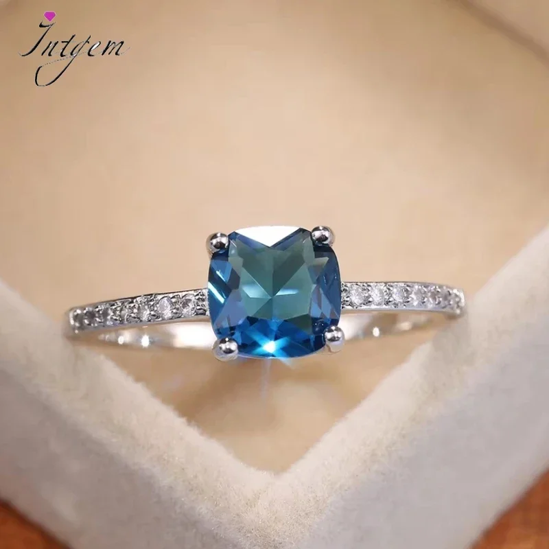 

925 Sterling Silver Ring with Sparkling Colorful Zircon Luxury Wedding Real 925 Sliver Rings for Women Jewelry Gifts