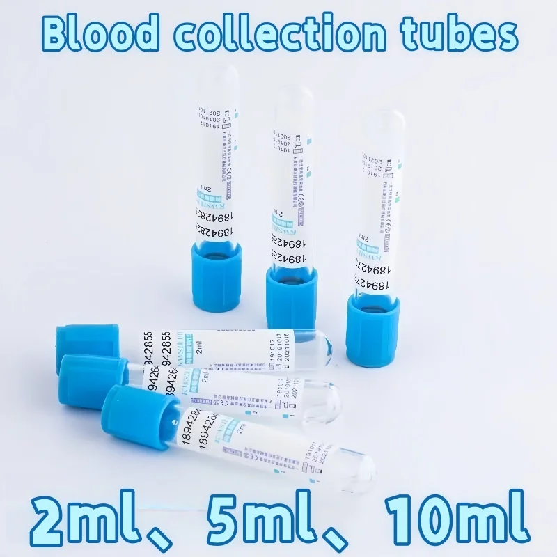 

2ml 5ml 10ml sodium citrate vacuum blood vessel disposable blue cap medical sterile vacuum PT coagulation vessel 100pcs