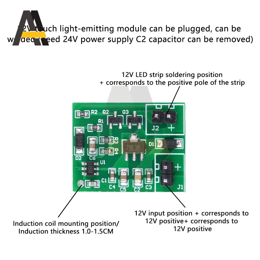 Rectangular/Ring Touch Sensor Led Light Emitting Module Luminous River Table Starry Night Table Driver Module with Touch Sensing