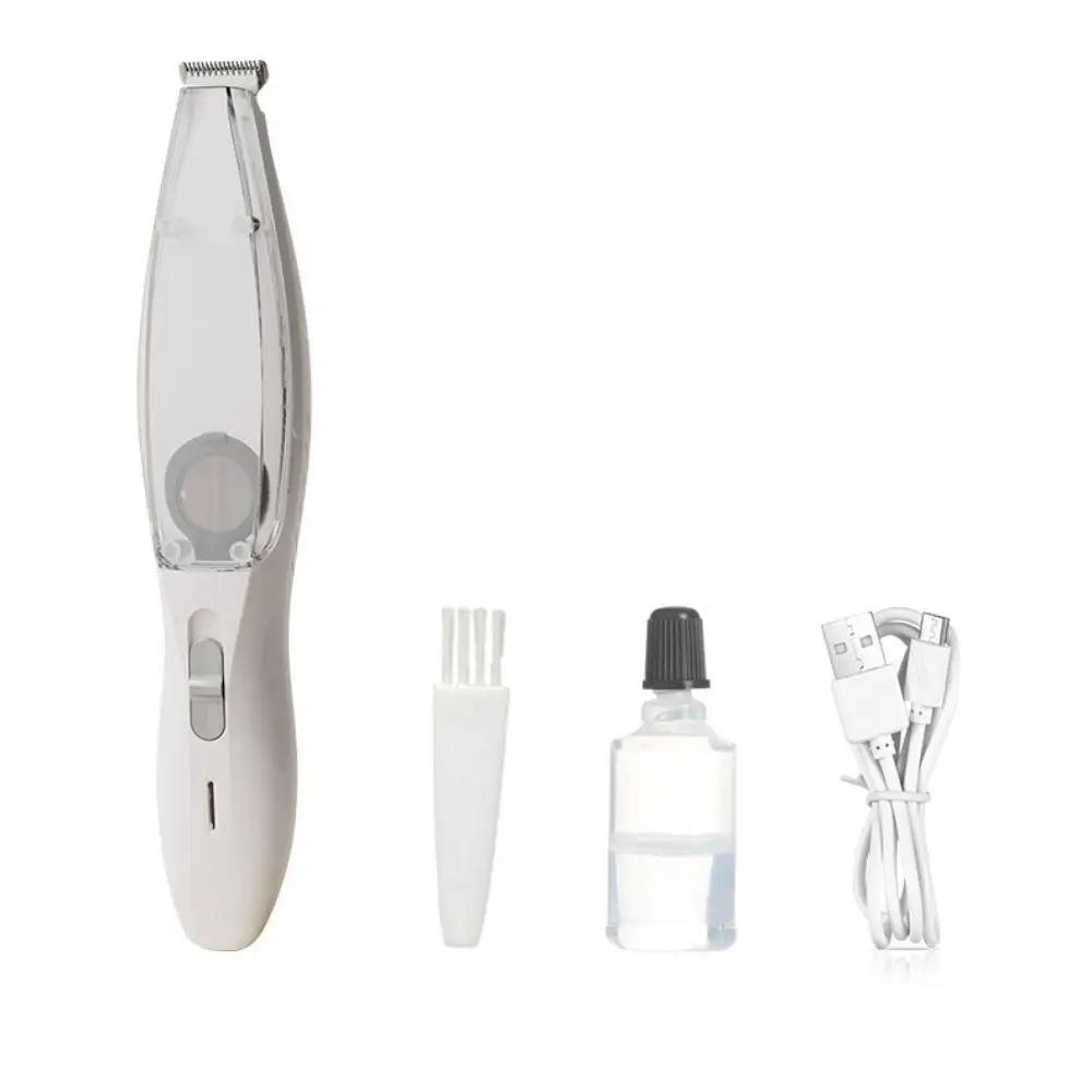 With Vacuum Pet Paw Hair Clipper Low Noise 2 Modes Dog Grooming Trimmer Waterproof Clear Bin Cats Foot Hair Remover view 5