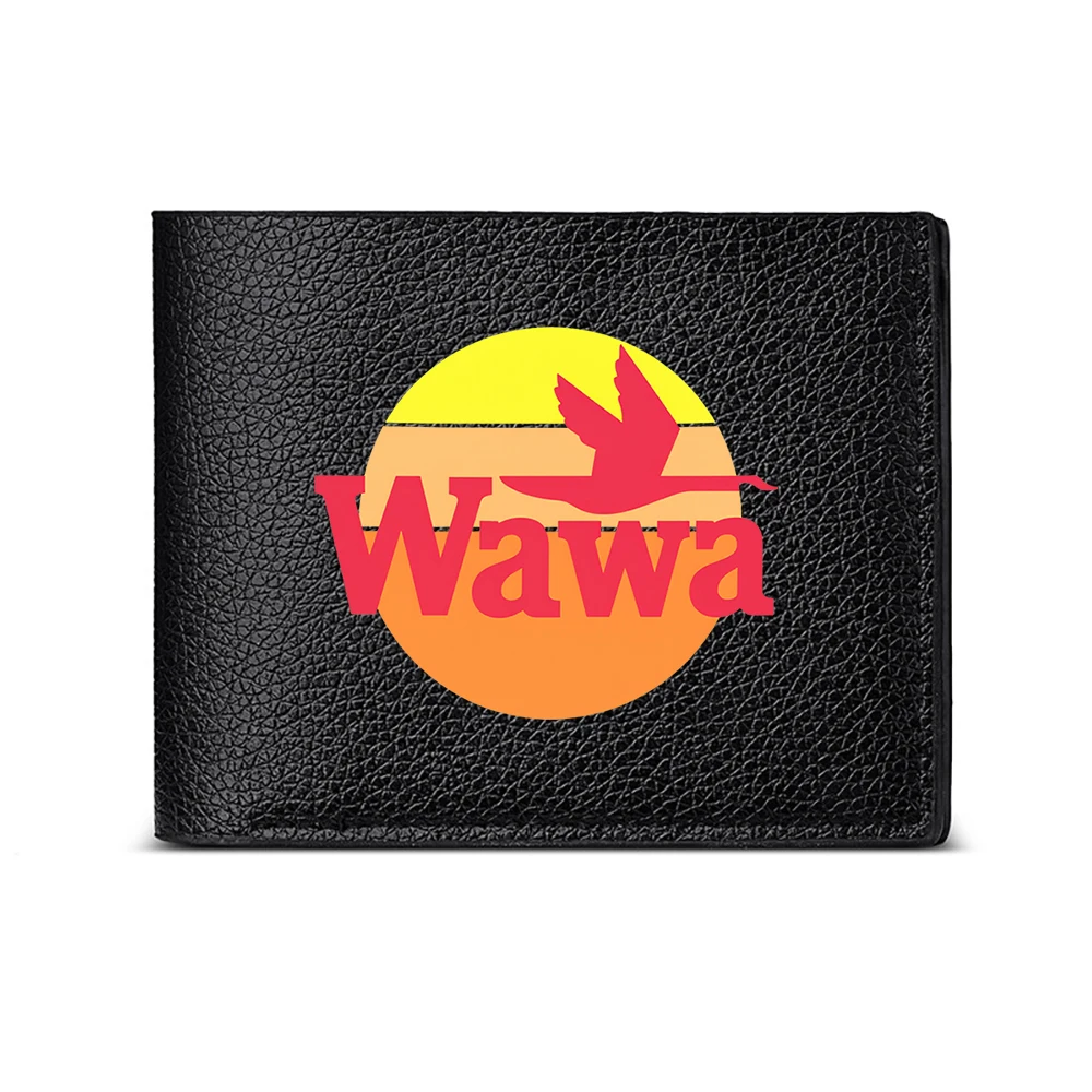 Wawa Sunset Bird Design Men's Wallet Card Holder Casual Business Fashion Print Accessory