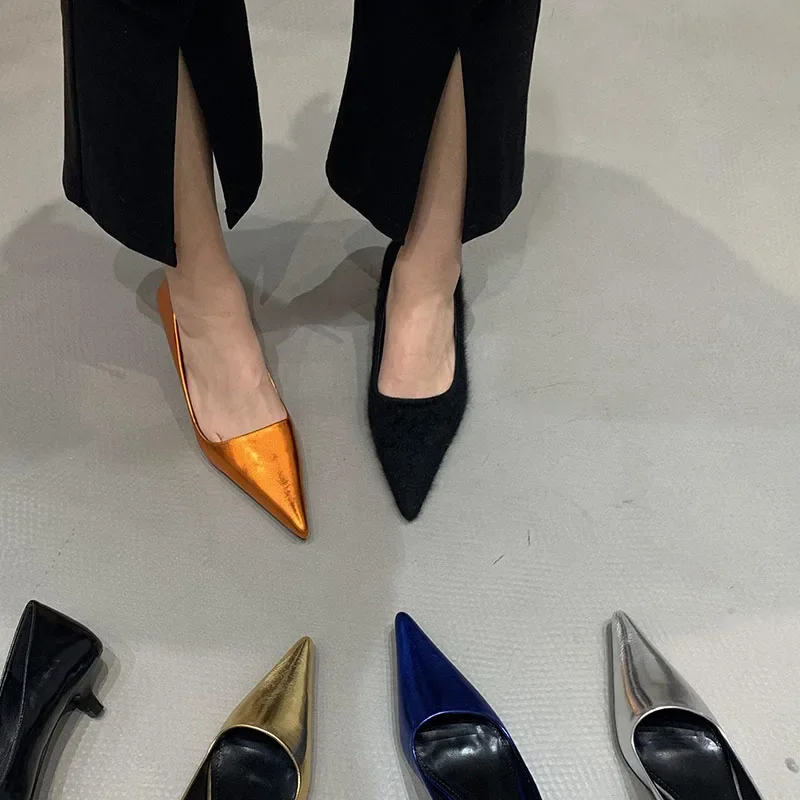 2024 Spring Pointed Toe Women High Heel Shoes Women Fashion Shallow Slip On Shoes Ladies Elgant Paryt Dress Pumps