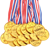 10/20Pcs Plastic Gold Winner Award Medals Kids Sports Party Favors School Competition Gifts Class Rewards Goodies Fillers