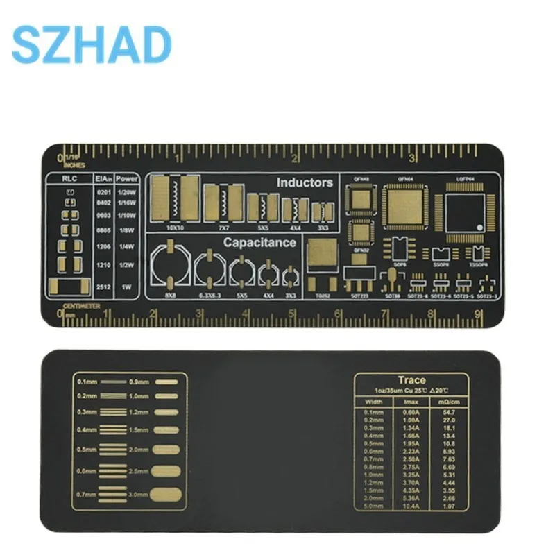 5 Type 9CM 15CM 20CM 25CM 30CM PCB Ruler Multi-functional Measuring Tool Resistor Capacitor Chip IC SMD Diode Transistor