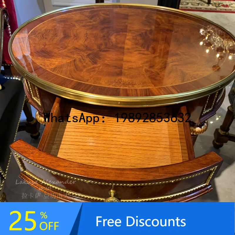 

BF Oval European Style Living Room Exquisite Small Coffee Table Sofa Side Table Side Cabinet Light Luxury