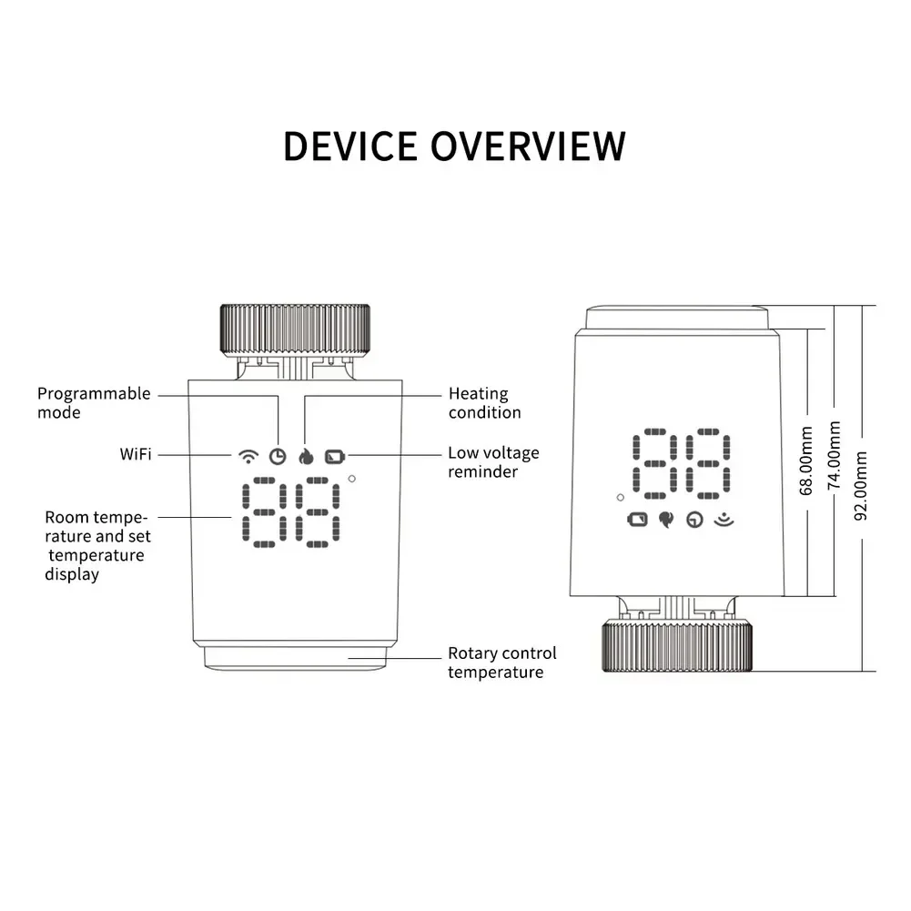 For Tuya Smart Home For Zigbee Thermostatic Valve Radiator Temperature Control Home Improvement Hardware Parts For Home