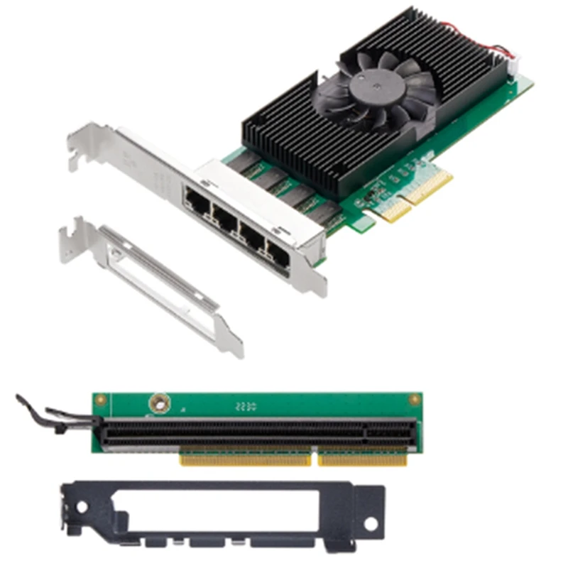 

RISE-I225 Chips 4 Port 2.5G RJ45 Network Adapter Pcie X4 4 Port 100/1000M/2500Mbp Gigabit Ethernet Network Lan Card NIC