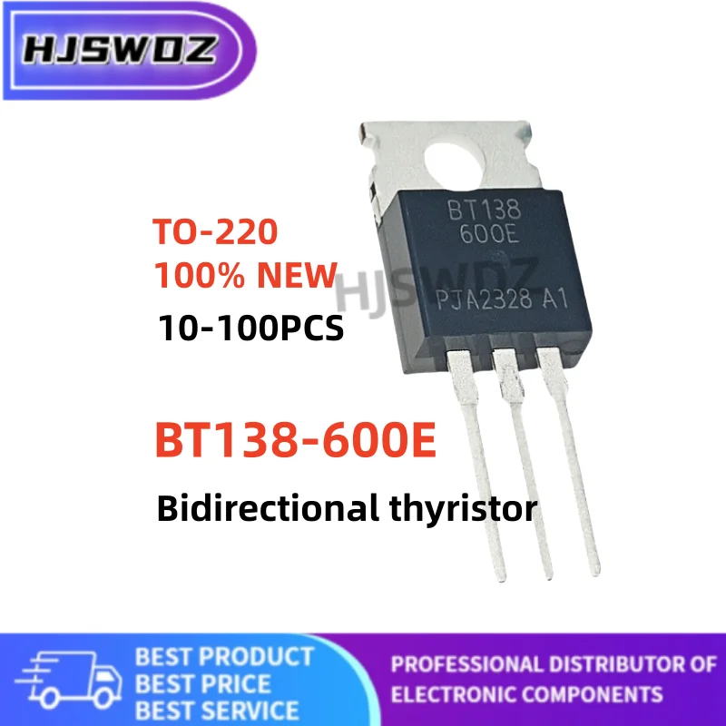 10-100PCS BT138-600E BT138 600E BT138600E Bidirectional thyristor TRIAC TO-220 NEW