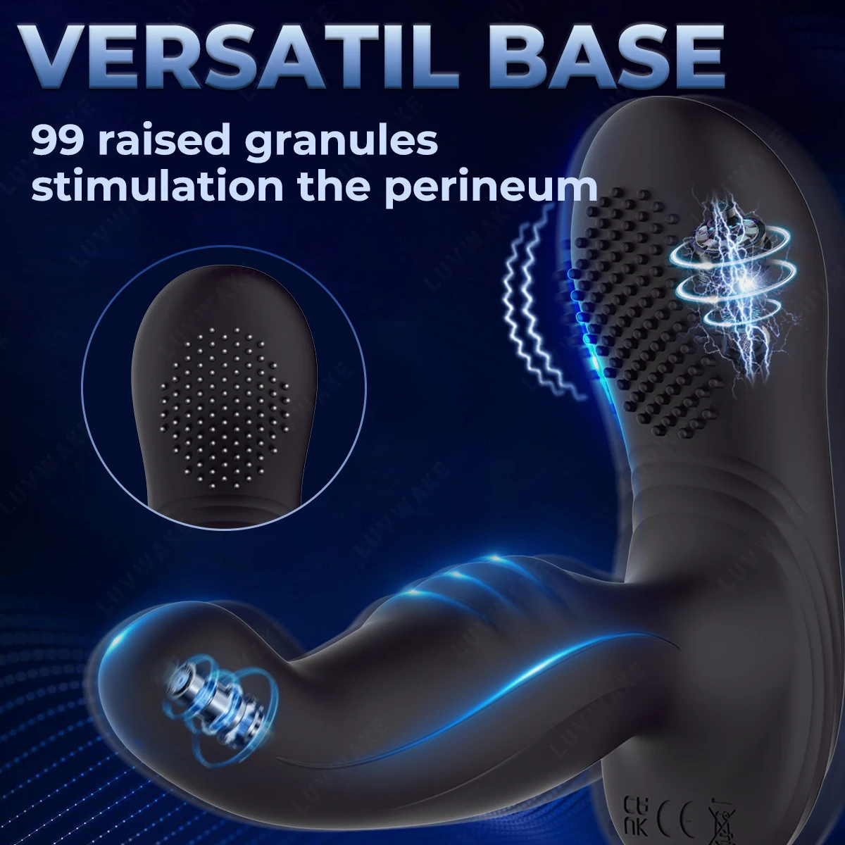 Wiggle Prostate Massager Anal Vibrator for Men Remote Control Dual Vibrating Butt Plug Perineum Stimulator Sex Toy for Couples