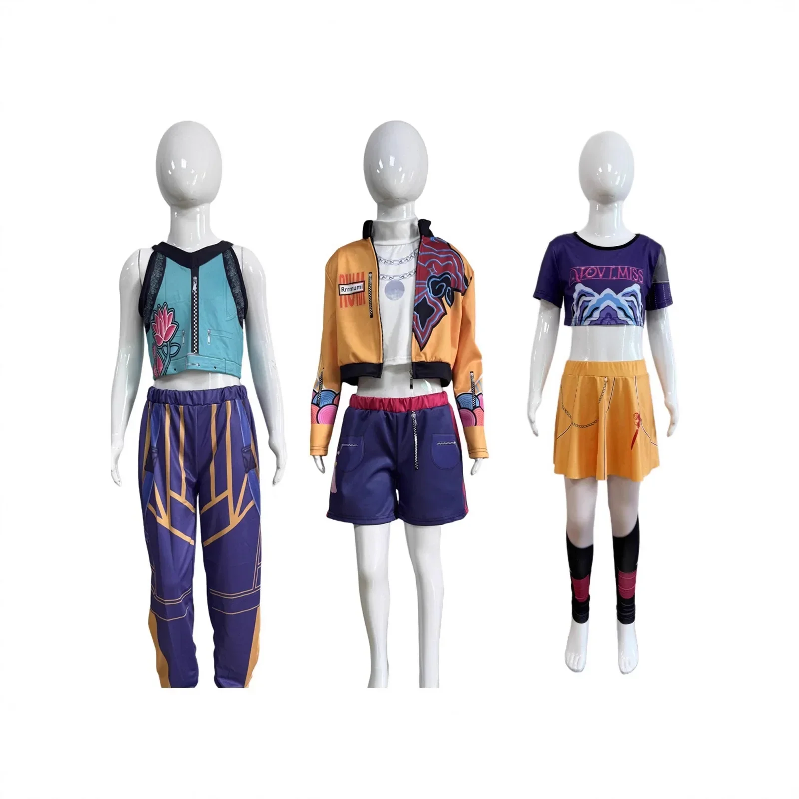 مجموعة أزياء الهالوين لمرحلة الهالوين ملابس تنكرية للمغنية والبنات مطبوعة بنمط جديد مشهور زي فريق الصياد السحري للفتيات