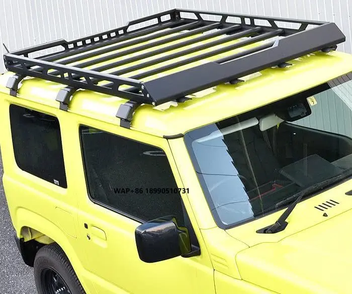 

TELLIKA Jimny Suzuki 2018-Later Jimny JB74 JB64 Aluminum Alloy Roof Rack Cross Bar Kit with Cargo Carrier Luggage Basket