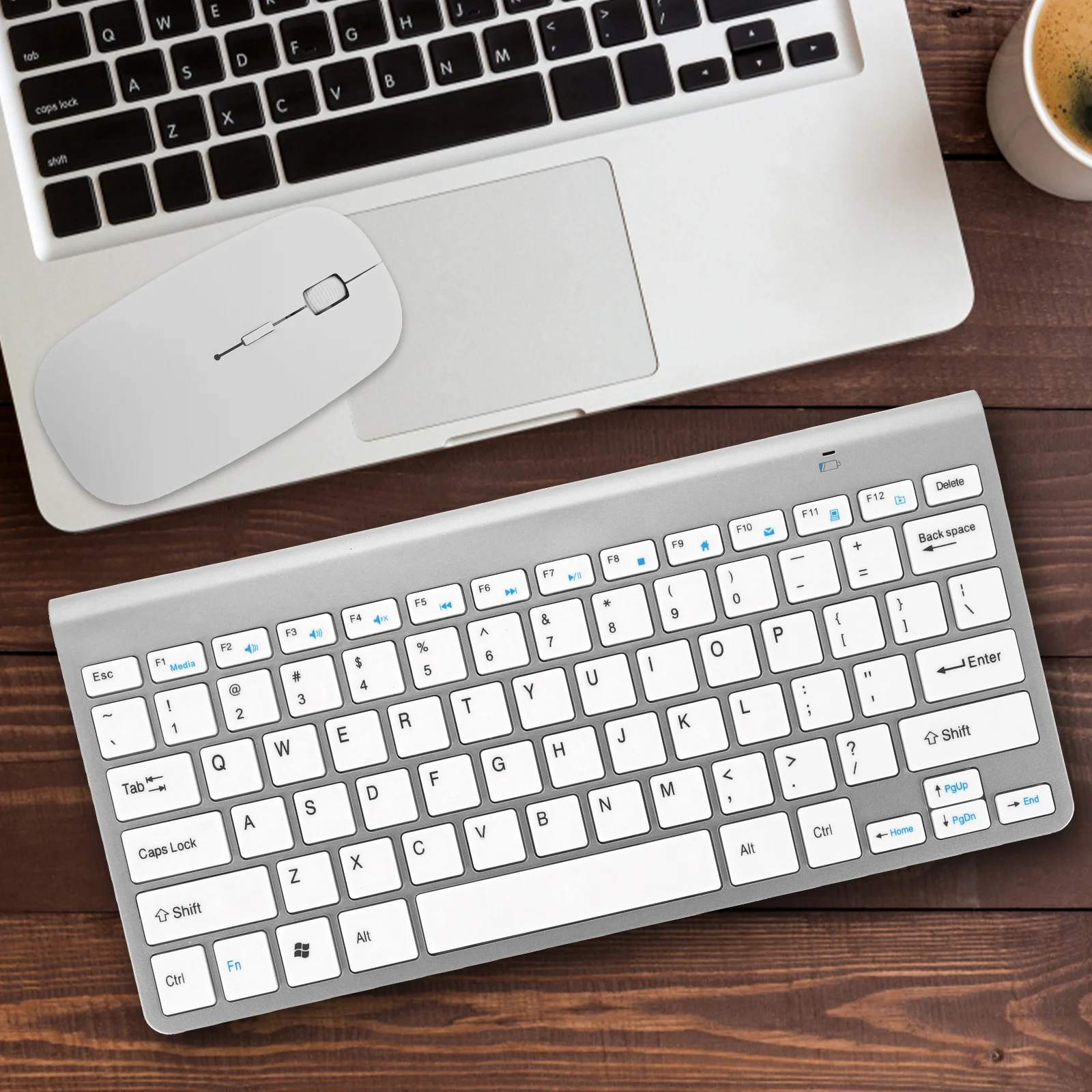 

1 set Wireless Keyboard Mouse Combo Compact Silent 2.4Ghz For Laptop Pc Modern Simple Computer Accessory Fast Response Plug Play