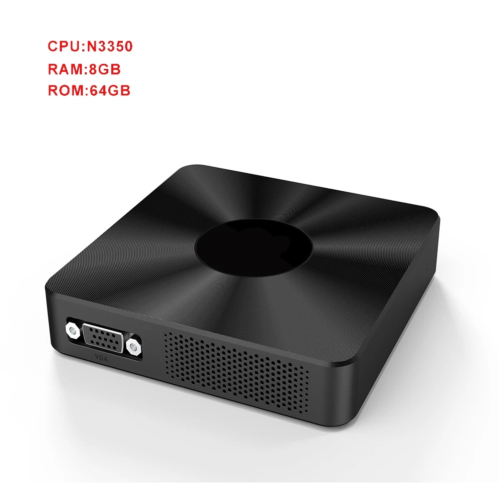 인텔 아폴로 레이크 N3350 윈도우 10 미니 PC NUC, 8GB RAM, 64GB ROM, USB 3.0, 1 * HD-MI 1 * VGA 와이파이 랜, T92