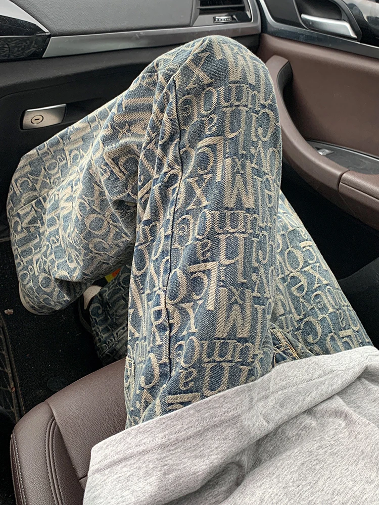 

Парижские мужские джинсы с цветочным принтом, прямые брюки с микро-расклешенями, весна-осень, новый дизайн Sle Sensation