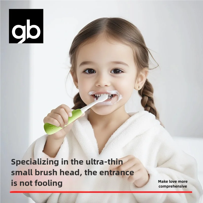 gb 2 buah sikat gigi anak, sikat gigi bulu lembut untuk bayi dan balita usia 3+ tahun, sikat gigi bayi untuk gigi susu