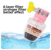 Robinet domestique filtre à eau rétractable rotatif anti-éclaboussures petite douche pomme de douche universelle pour robinets ordinaires 3