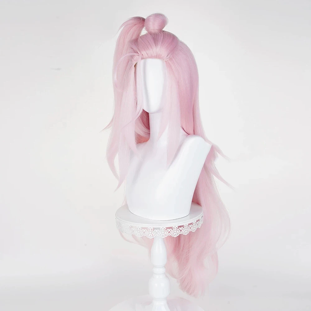 Game Genshin Impact Aino Cosplay Pruik Vrouwen Lolita Roze Lang Haar Hittebestendige Synthetische Pruiken Halloween Carnaval Prop