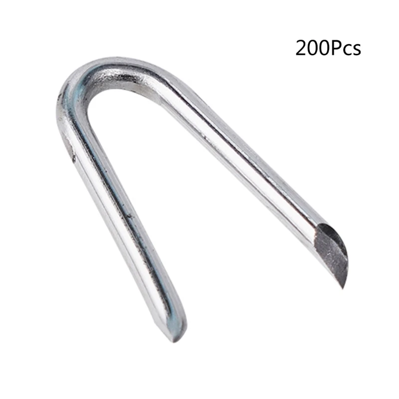 200 Pcs Fence UShaped Steel Wire Fence Staple for Fixing Fencing