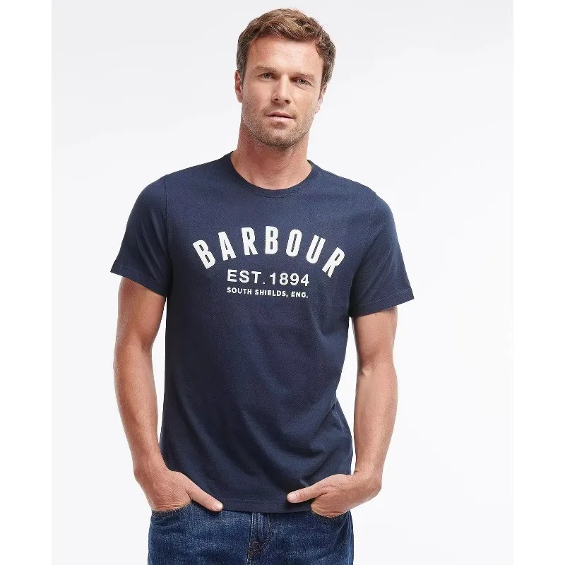 Nueva camiseta internacional Barbour para 2025, camiseta estampada de lujo de marca de verano para hombres y mujeres
