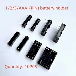 10PCS 1/2/3 x AAA Battery Box Battery Holder With pins AAA 1.5V Nylon Flame-retardant Battery Compartment With Solderable Pins