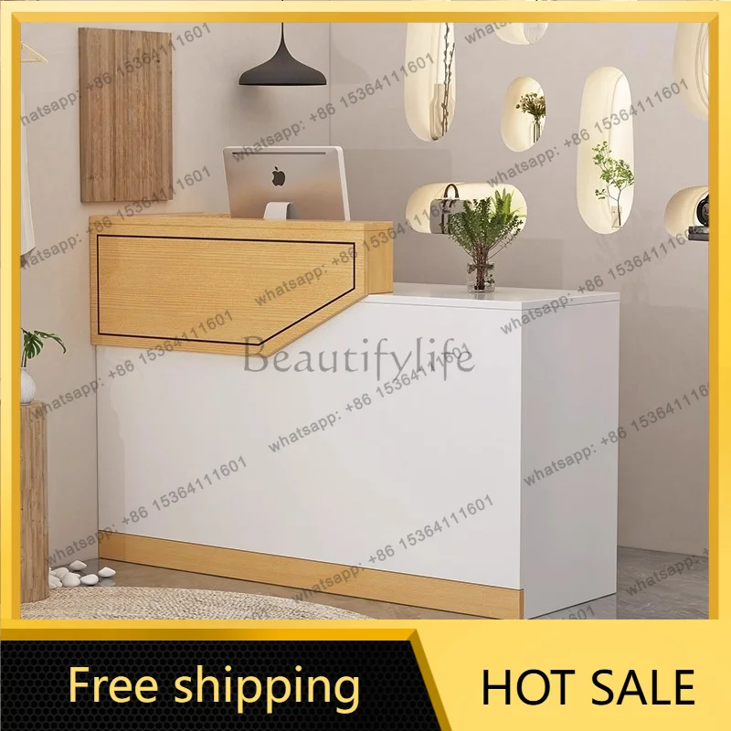 XX.Corner Simple Reception Desks Minimalist Design Organizers Aesthetic Reception Desks Industrial Salon Bureau Lounge Furniture
