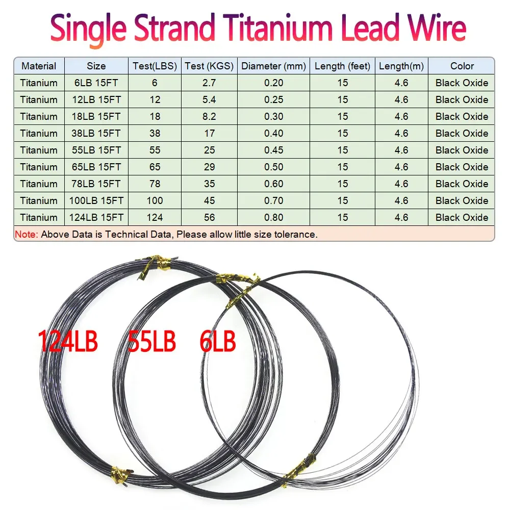 Imagem -02 - Único Strand Nickel Titanium Lead Wire Nickel Wire Pesca Linha Líder de Água Salgada Grande Game Fish Acessório Kink-resistente 6lb124lb 46 m