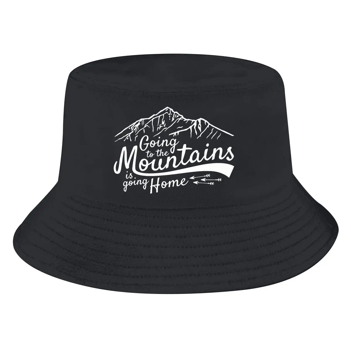 Going To The Mountains Unisex Bucket Hats MTB Hip Hop Fishing Sun Cap Fashion Style Designed