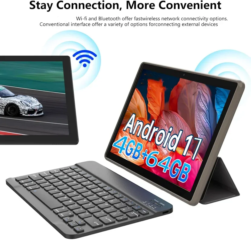 10.1 INCH 4GB RAM 64GB ROM T10 Android 11 Tablet PC MX2 A133 Quad-Core 64-Bit Dual Camera WIFI 1280 X 800 Pixels Type-C USB