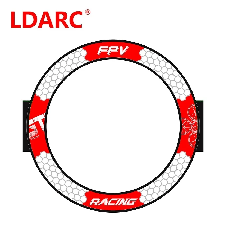 Ldarc-折りたたみ式レーシングゲートゴール、円形および円形、地雷、fpvドローン用ハンギングハードル、レーサーコンペティション、765mm