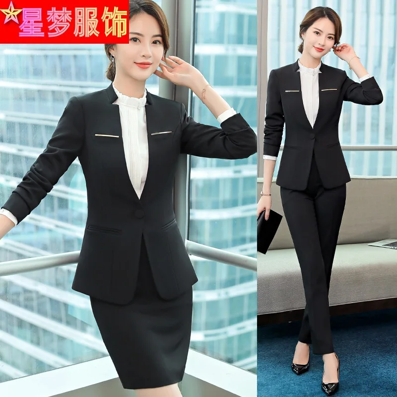 8826 Hotel Reception Work Clothes Autumn Suit Coat Business Formal Wear Business Suit Waiter Work Clothes