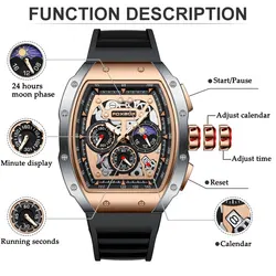 2026 New Sports Watch Men Top Brand Luxury Mens Watches Business Waterproof Military Quartz Chronograph Wristwatch Montre Homme