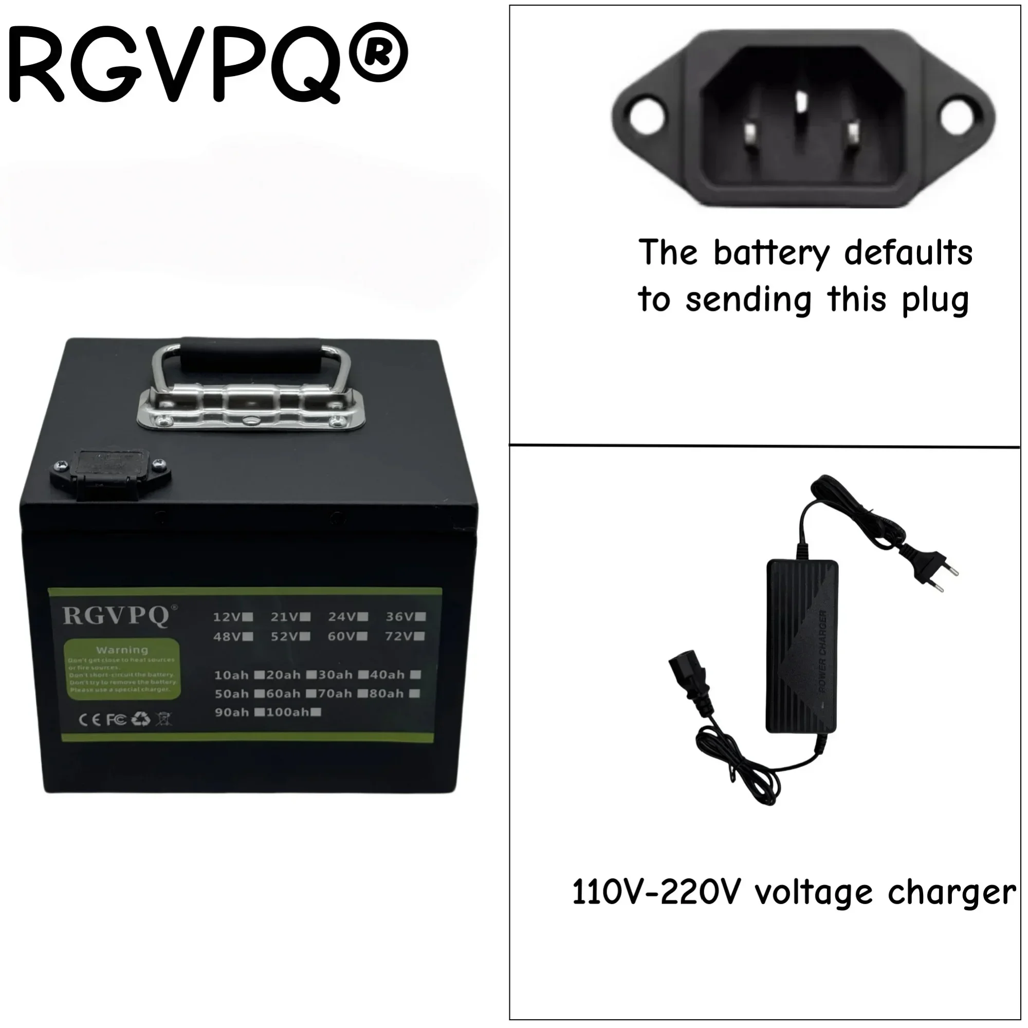 مركبة كهربية 60 فولت 18650 بطارية ليثيوم أيون، 20AH-50AH، مادة غلاف صندوق حديد، تطبيق 1000 وات-3000 وات