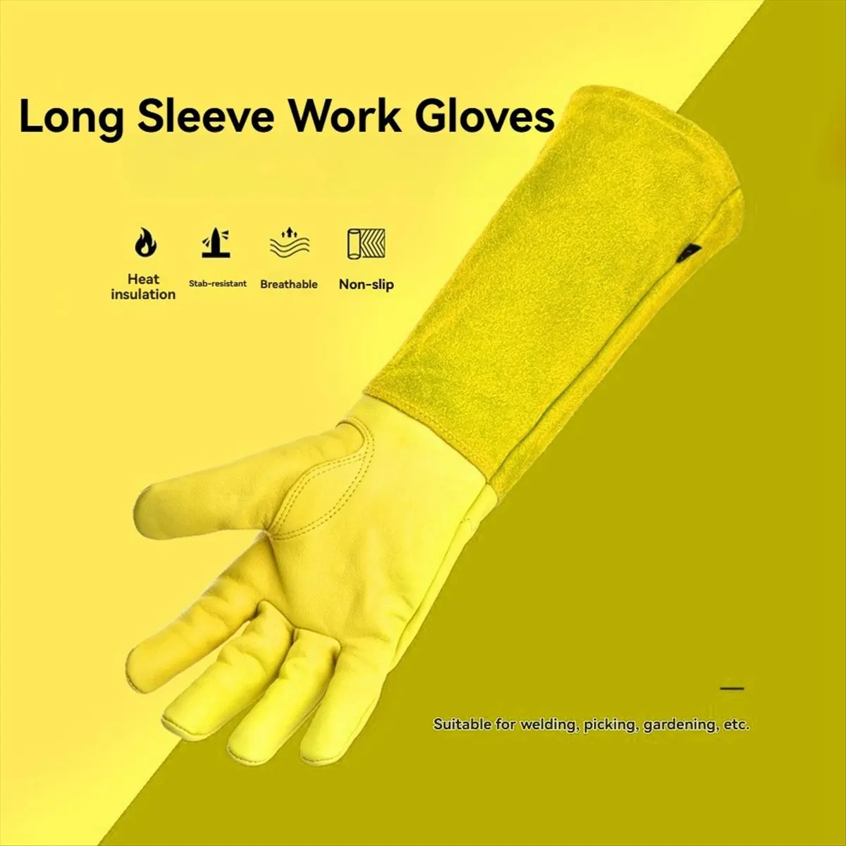 A40T Rose Pruning Gloves for Men and Women Long Thorn Proof Gardening Gloves Breathable Leather Best Garden Gift L